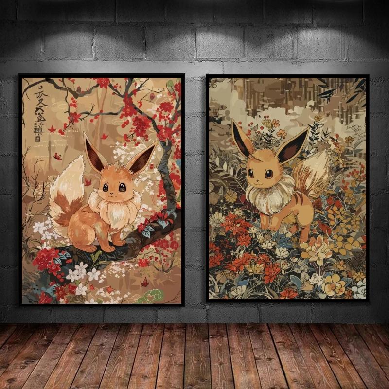 Pokemon Classic Canvas Wall Art Aesthetic Poster Room Painting Cuadros Best Gift Hanging Gifts Cartoon Character