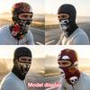 Skull Print Balaclava Face Mask, Ice Silk Cooling Breathable Sun Protection Full Face Cover for Cycling Running Hiking Outdoor Sports