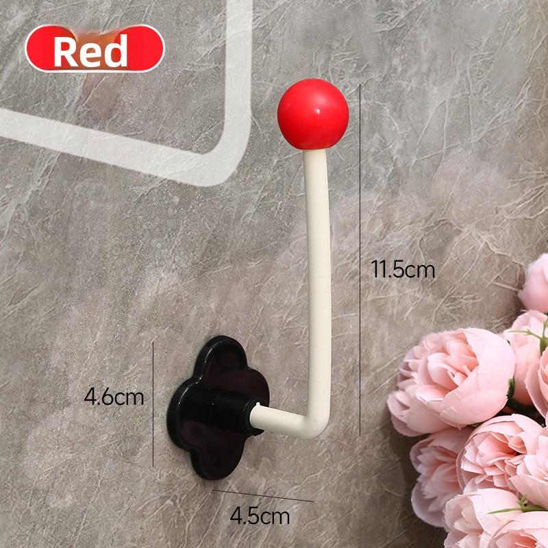 

Настенный крючок для хранения резинок для волос в ванной красный