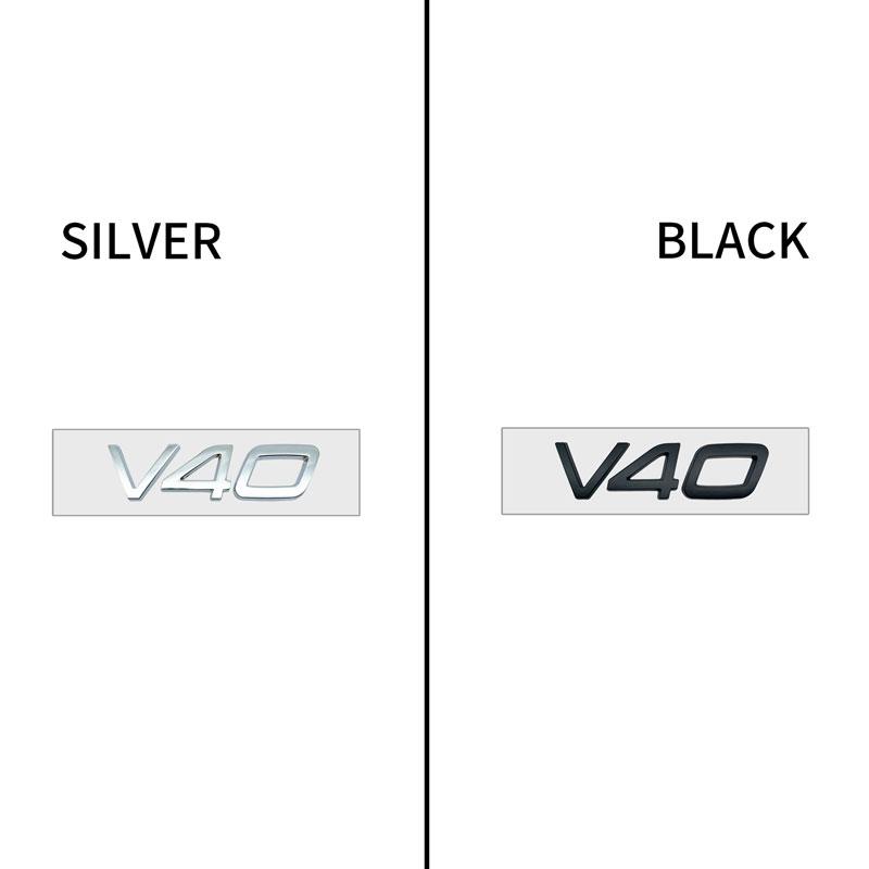 3D Car Styling Chrome Metal Black Silver Sticker Tail Emblem Rear Decal Letter Logo For Volvo T4 T5 T6 T8 B3 B4 B6 B8 V40 XC60