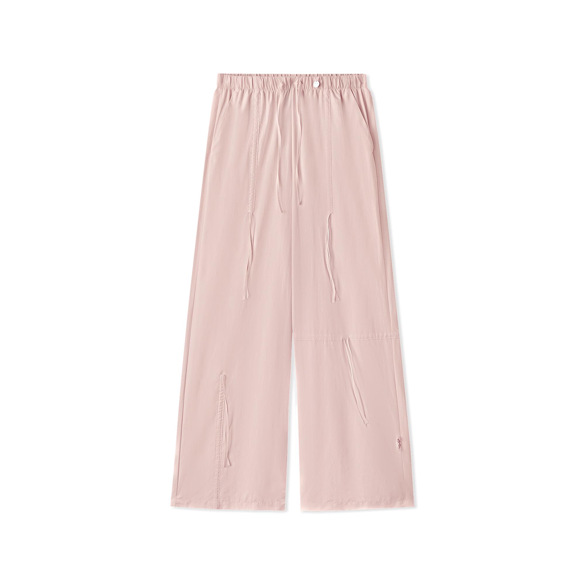 Skechers Fashionable Comfortable Loose Mid-Waist Drawstring Quick-Dry Casual Pants Women bottoms Nude-Pink L225W096-01L4 S