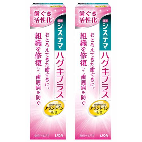 Set of 2 Lion Systema Haguki Plus Toothpaste (90g) - Medicated Toothpaste
