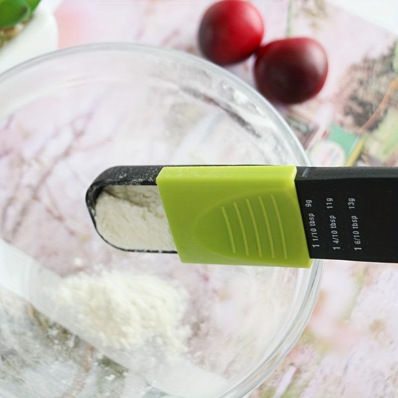 1 pz Cucchiaio Dosatore Regolabile a Doppia Estremità Strumento di Misurazione All-in-one per Cucina e Pasticceria