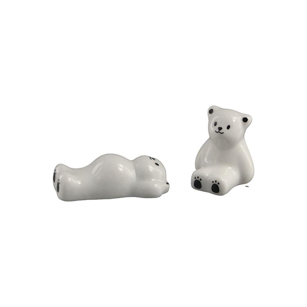 Ceramic Cute Creative Polar Bear Dinnerware Stand Tableware Rack Chopsticks Holder Chopstick Rest