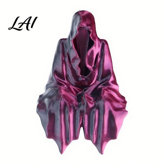 Durable Pla Sculptures 3D Printed Tabletop Gothic Figurine Grim Reaper Sitting Statue Small Bookshelf Accents Spooky Sculpture for Garden