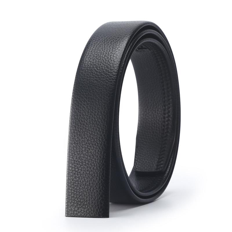 Do Not Take The Lead Belt Men'S Scratch-Resistant Automatic Buckle Medium Green Crocodile Pattern Cowhide Belt Body Damp Headless Belt