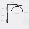16 Inch Adjustable Eye Protection Table Lamp Half Moon Beauty Lamp Desktop Bedside Tattoo Beauty Fill Light LED White/Black Height