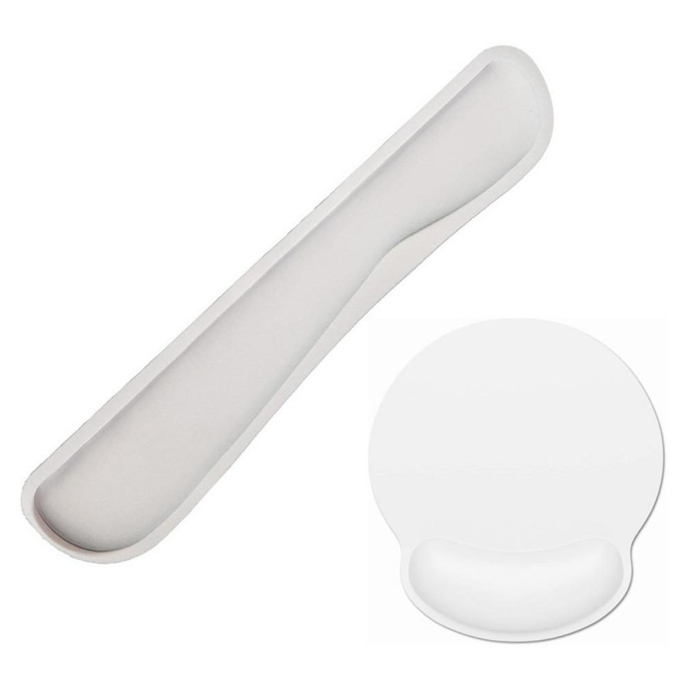 2Pcs/Set Comfortable Ergonomic Keyboard Wrist Rest Slow Rebound Wrist  Mat  Office Use