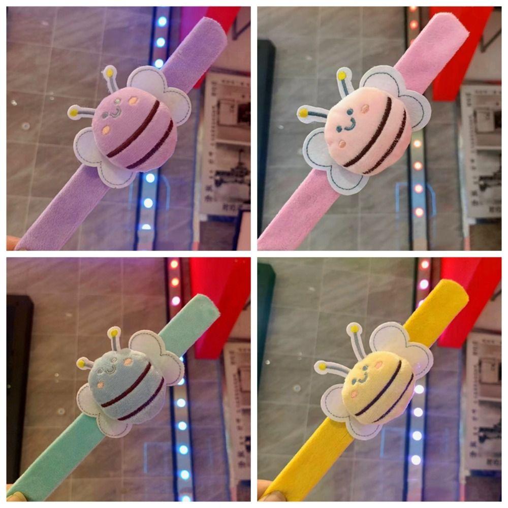 Hand Ring Bee Slap Bracelets with Clap Circle Bee Plush Wrist Band  Birthday Gift