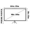 VEVOR Tripod Projector Screen with Stand 100inch 16:9 4K HD Projection Screen Stand Wrinkle-Free Height Adjustable Portable Screen for Projector