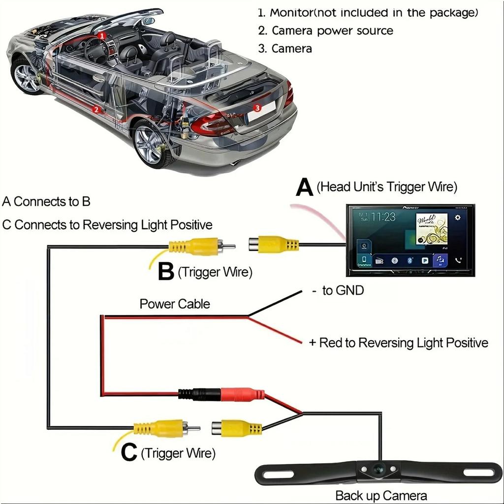 License Plate Frame Car Camera HD Infrared Night Vision Rear View Reversing Camera for Sedan SUV Truck RV