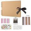 Creative Photo Album and Scrapbook Set with Bows, Doodles, and Souvenir Pages