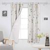 Simple Fresh Plant Flowers Blackout Curtains For Living Room Window Curtains For Bedroom Kitchen Curtains Drapes Blinds