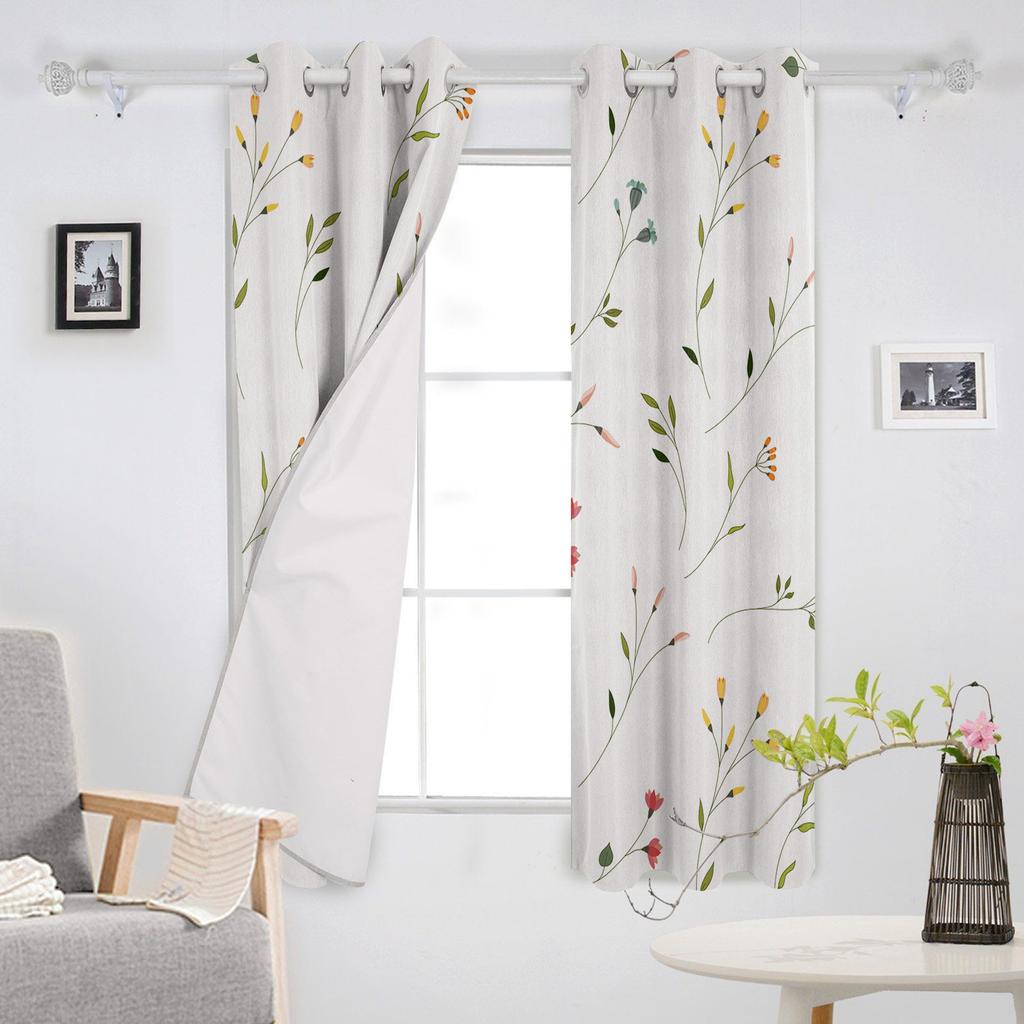 Simple Fresh Plant Flowers Blackout Curtains For Living Room Window Curtains For Bedroom Kitchen Curtains Drapes Blinds