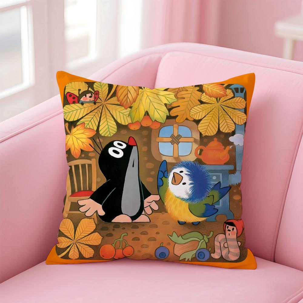 Cute Little Mole Cushion Cover Comfortable Reversible Pillow Cover Ideal for Car Sofa Bedroom & Beyond