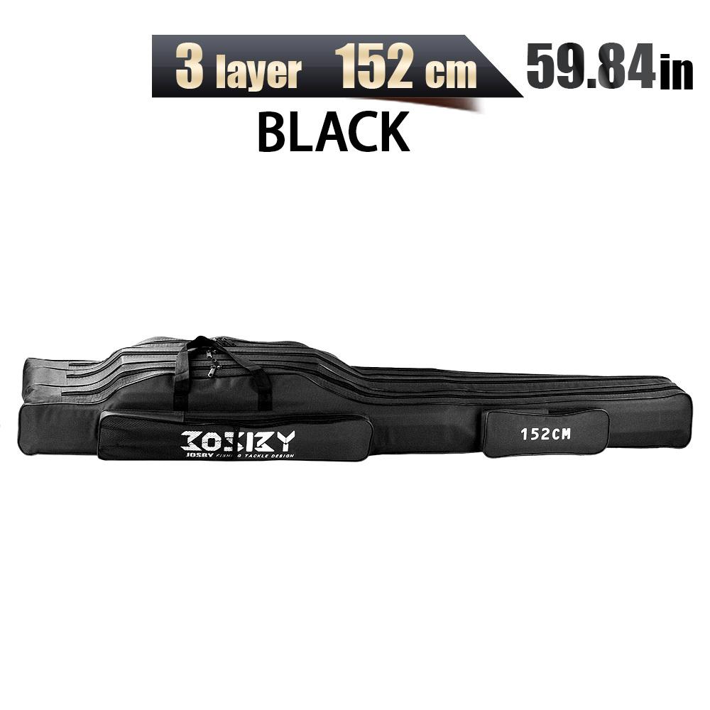 JOSBY 182CM-60CM Retractable Foldable Portable Waterproof Multi-Layer 2 3 Layer Oxford Cloth Fishing Rod Gun Bag Box Convenient