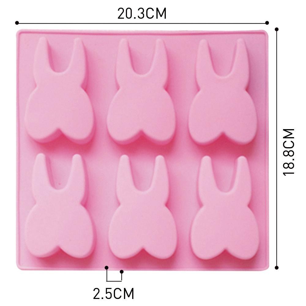 New 1Pc 6-hole Tooth Shaped Silicone Cake Mold 3D Teeth Chocolate Fondant Molds