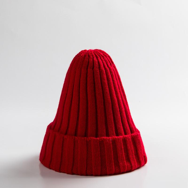 Autumn and Winter Men s and Women s Children s Woolen Hat Flipped Hat Winter Hat Warm Knitted Striped Pointed Hat Parent Child H