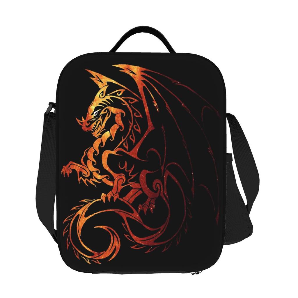 Dragon Lunch Bags Insulated Bento Box Portable Lunch Tote Leakproof Picnic Bags Cooler Bag for Woman Children Travel