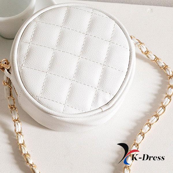 Circle Chain Quilted Mini Crossbody Bag (2 Colors)