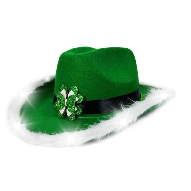Shamrock Green Tall Hat Festival Props Hat StPatrick Day Hat Costume Accessories 1 зелёный