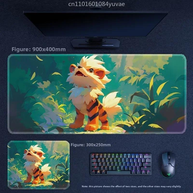 Classic Cartoon Anime Pokémon Pikachu Mewtwo Eevee Leather Mouse Pad Lucario Squirtle Gardev Keyboard Pad Large Game Table Mat