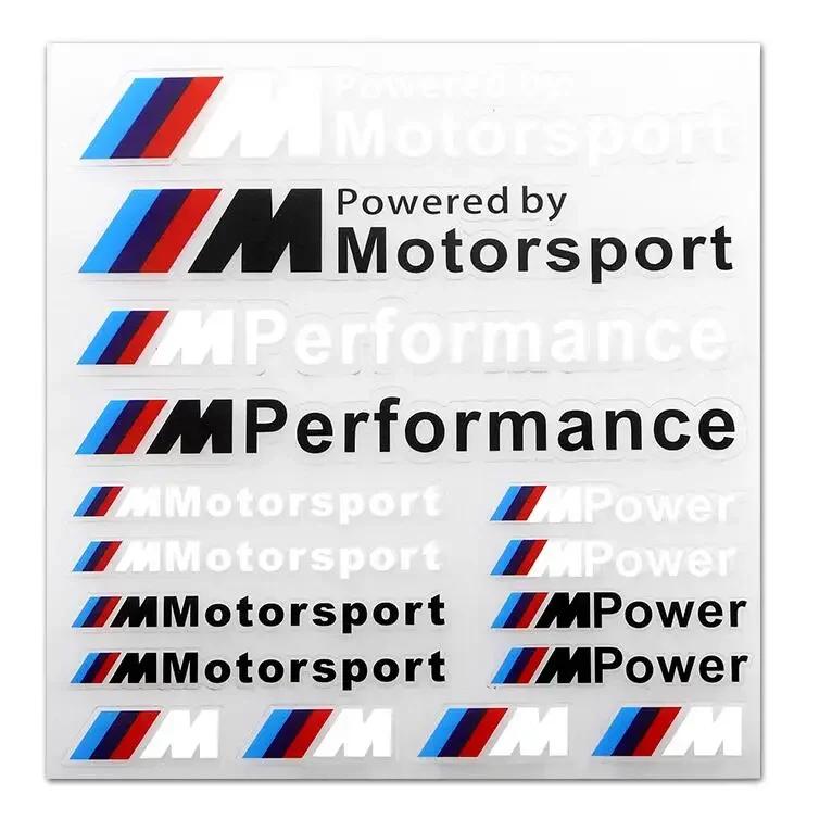 

1PCS Car M Performance Power Motorstport sticker For bmw M Sticker X1 X3 X4 X5 X6 X7 e46 e90 f20 e60 e39 f10 f30 Car accessories