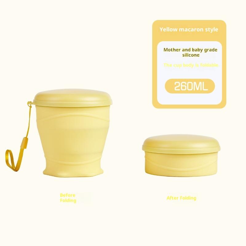 180ml Mini Folding Cup Silicone Retractable Cup Outdoor Travel Coffee Telescopic Drinking Mug With Lid