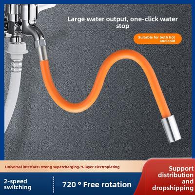 Wasserhahn-Verlängerungsrohr, Wasserrohr-Verlängerung, Universell geformter Filter Spritzwassergeschützter Universalschlauch, Wasserhahnschlauch