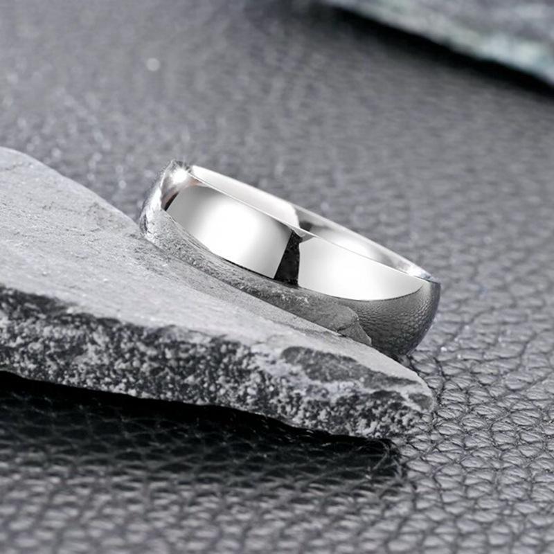 6mm Inner and Outer Sphere Light Plate Versatile Plain Circle Couple Ring
