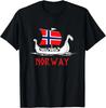 Boat Norwegian Flag Norway Viking Ship Norway Gift Unisex T-Shirt