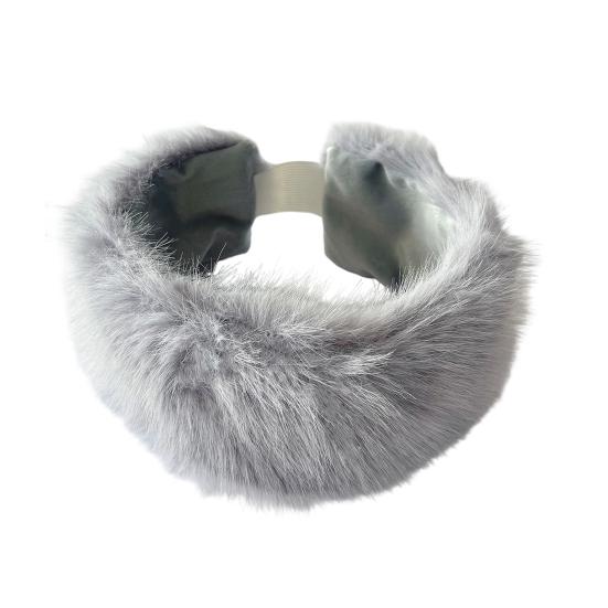 Artificial Hair Band Elastic Imitation Fox Fur Headband Wide Edge Design No Dome Coldproof Winter Hair Tie