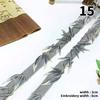 2 Stück 50cm Goldfäden Spitzenband Organza Chinesischer Antiker Stil Bambusstickerei Spitzenbesätze für DIY Hanfu Kleid Ausschnitt