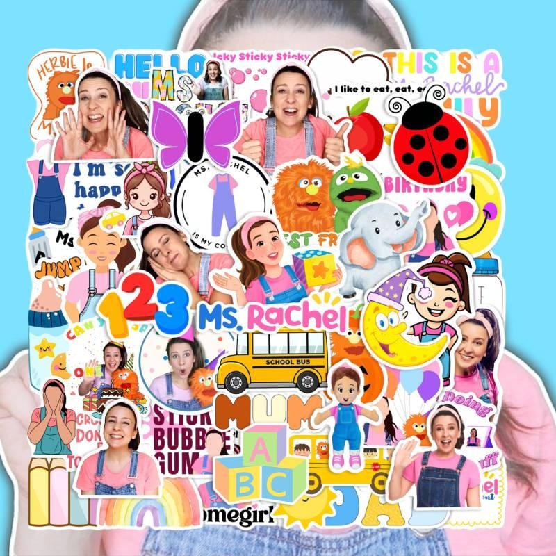 Ms Rachel Educational Stickers For Kids Featuring Unique Shapes Ideal For Learning And Fun