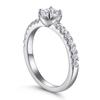 Lindon Classic 925 Sterling Silver Zircon Ring Ladies Jewelry Wedding Promise Party Gift