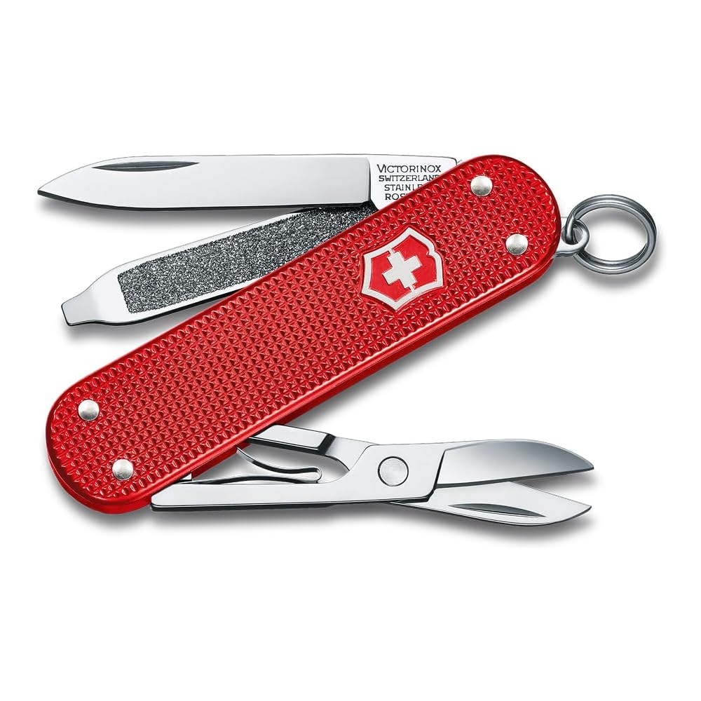Victorinox Classic Alox Swiss Army Knife Sweet Berry 5 Functions Compact Lightweight Multi-Tool
