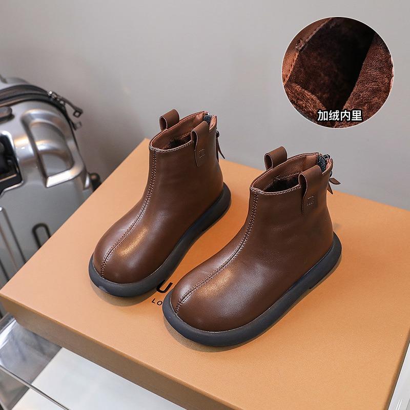 Little dark horse classmate autumn and winter children's short boots fashionable and simple girls boots girls princess boots