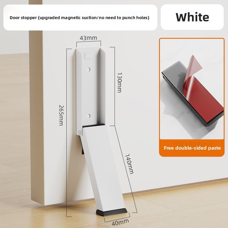 

Сверхпрочный складной стопор для двери, стопор для дверного проема, ветрозащитный стопор для дверной щели, защита от столкновений, предохранительное блокирующее устройство для двери, верхний дверной фиксатор 1PCS белый
