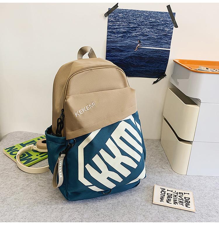 

Школьный рюкзак высокая ценность буквенный рюкзак пара повседневный простой легкий для поездок мода универсальный большая вместимость зелёный