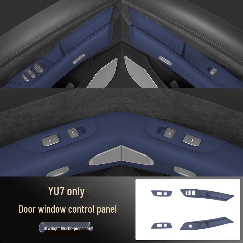 Compatible Xiaomi YU7 Car Window Lift Panel Sticker for 25 Models - Glass Lift Panel & Button Frame Pad.