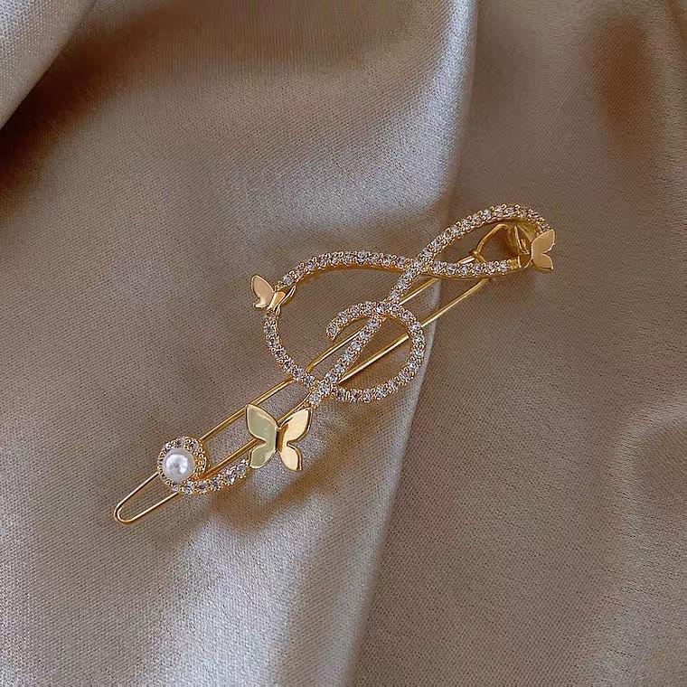 

Прекрасные заколки для волос с кристаллами из сплава в виде нот для женщин, девочек, повязка на голову для свадебной вечеринки, аксессуары для волос, головной убор, украшение