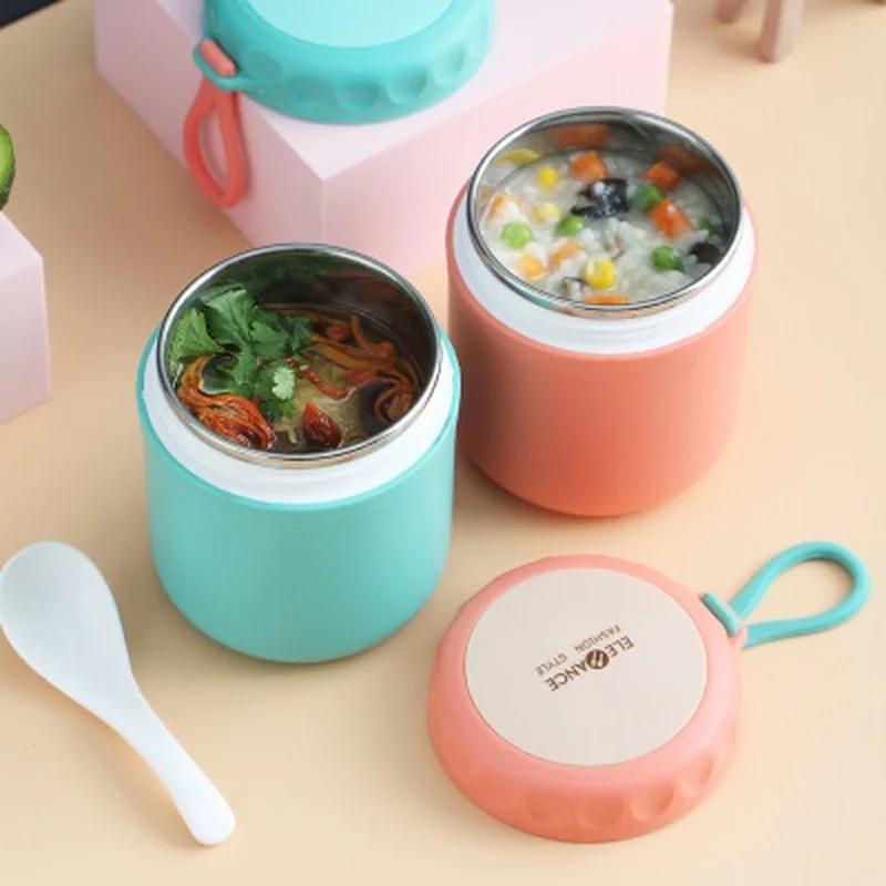 New Stainless Steel Lunch Box Thermo Keep Hot for School Children 1PCS Food Thermal Jar Insulated Soup Cup Thermos Containers