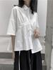 Yamamoto Damen Unregelmäßiges Dunkles Streetwear Top - Kurzarm Hong Kong Stil Trend