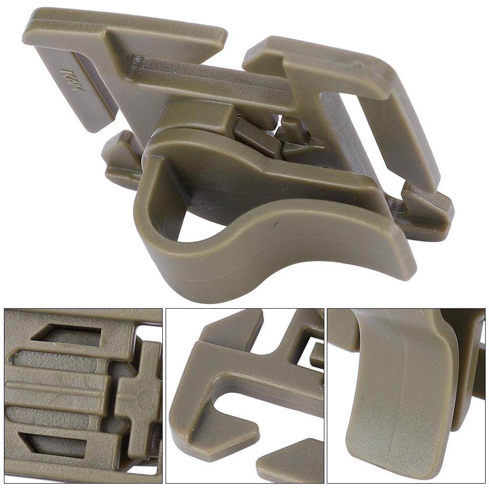 10 pcs Adjustable Drink Tube Clip Rotatable Outdoor Backpack Buckle Backpack AccessoriesBrown