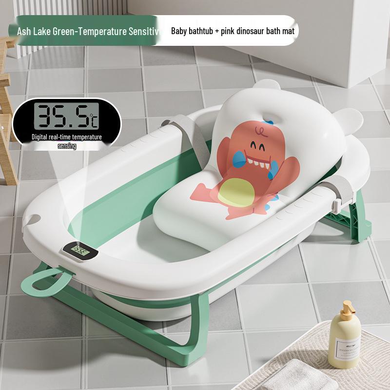 Foldable Baby Bathtub - Large, Sit or Lie for Kids, Newborn Bath Essentials for Home Use
