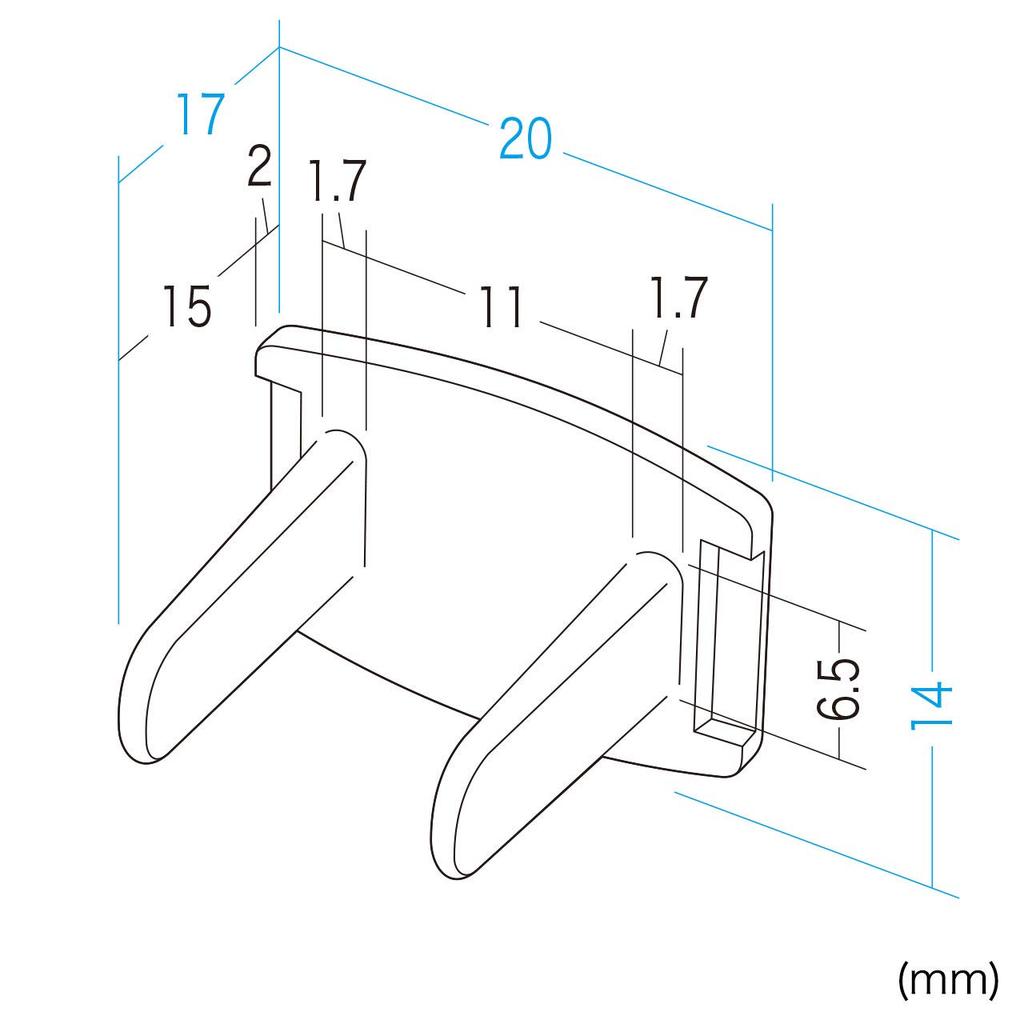 Sanwa Supply Outlet Safety Pack of 100 2-Pin Caps, (TAP-CAP2P100)