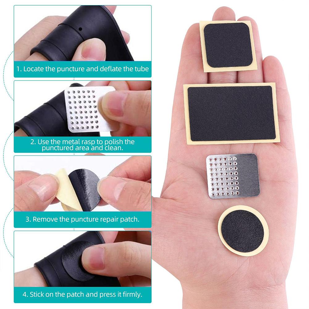 Bicycle Tire Repair Tool Rubber Puncture Patches No Glue Bicycle Inner Tube Puncture Repair Tools Mountain Bike Accessories