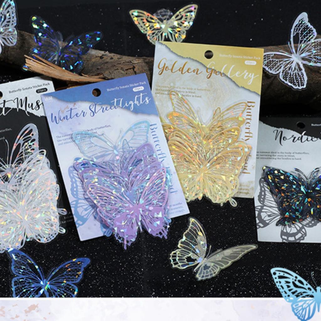 20 Stück 3D-Schmetterlings-Wanddekoration, goldene Schmetterlingsdekorationen für Schmetterlings-Geburtstagsdekorationen, Schmetterlings-Party-Kuchendekorationen, entfernbare Aufkleber