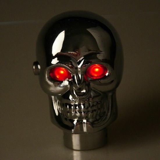 Blue/Red Skull Head Manual Car Gear Stick Shifter Knob Shift Lever Handle MT BL