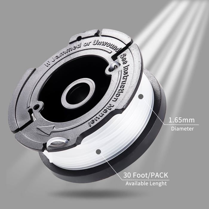 Bobines de Fil - LEAZZLE - Compatible Black et Decker - 8 Bobines - 1.65mm - 9.144m Longueur